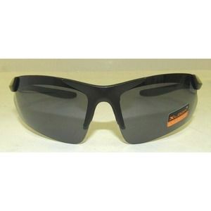Mens XLOOP Black Rimless Protection Smoke Lens Windblade Sunglasses UV400 CE NEW